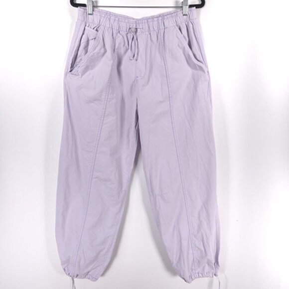 ZARA Women Purple Lilac Parachute Relaxed Pants Elastic Waist‎ 5520/7/629 MEDIUM - Picture 4 of 14